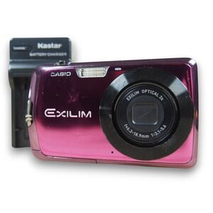 Casio Exilim EX-S7 12.1MP Digital Camera Bundle Pink w/ Charger + Battery EUC